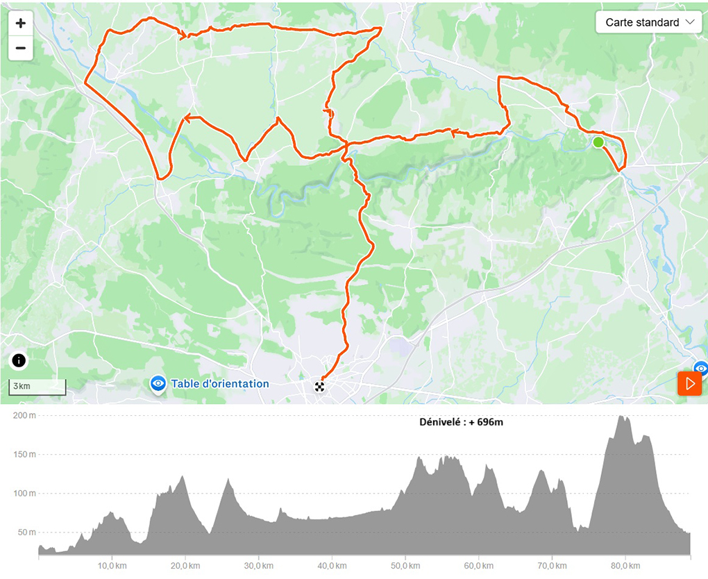 Parcours vélo distance Half Triathlon Monumental